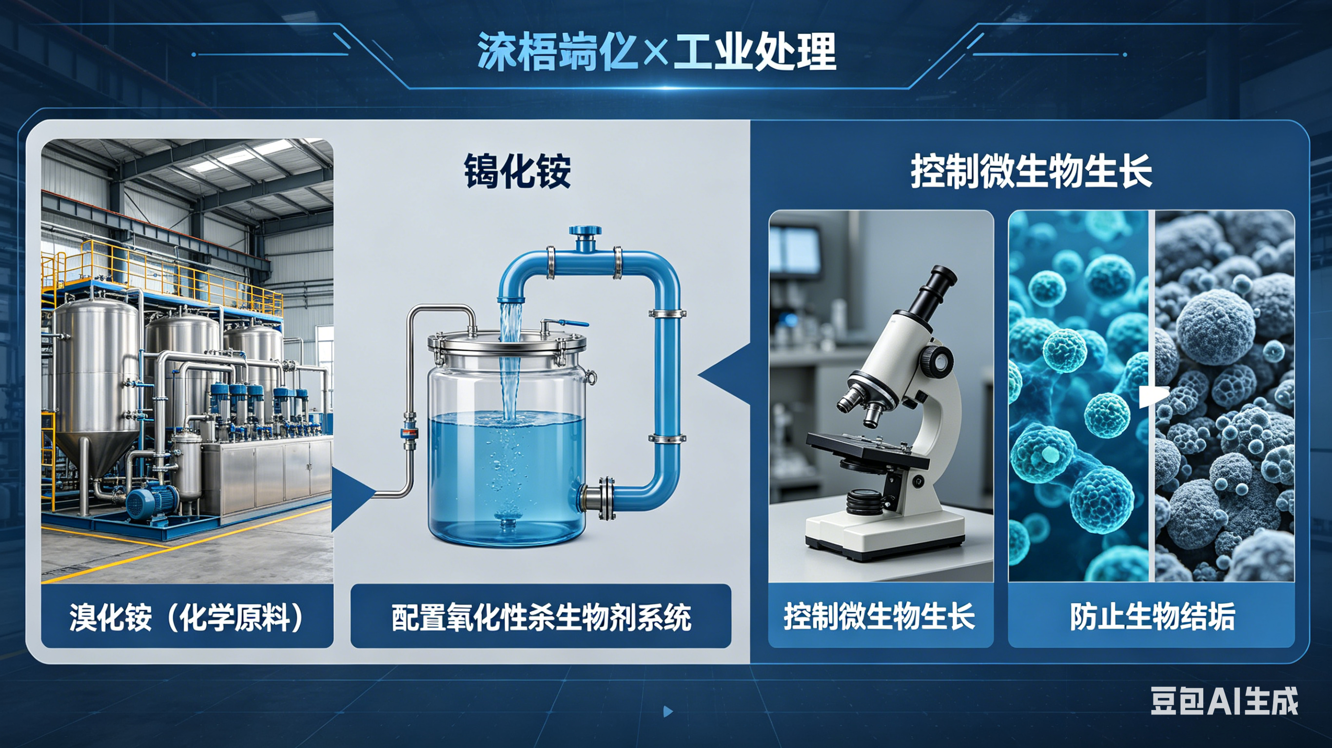溴化銨在工業水處理中的應用與增效策略